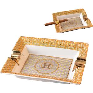 Royalebox|Premium Ceramic Cigar Ashtrays -Small, Medium & Large Sizes; Note: Small Not for Cigars, Medium & Large Ideal