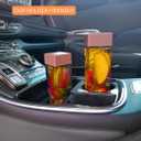 15oz Indigo Blue Square Bpa Free Plastic Water Bottle, Woodgrain Plastic Lid, Slim Water Bottle, Designer Sports Bottle, Drink Bottle/Carton for School Bags Lunch Boxes Gym (1 Count)