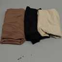 INNERSY Women's Slip Shorts for Under Dresses High Waisted Summer Shorts 3-Pack (Medium, Black/Cafe/Light Beige)