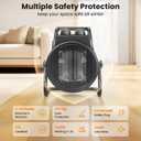 Space Heaters for Indoor Use, 1500W PTC Electric Heaters with Thermostat, Small Portable Heater with 90Adjustable Angle, Fast Safety Heat, Overheat Protection, Small Heater for Indoor/Outdoor Use