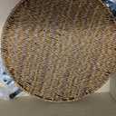 DINGTAI Small Wicker Round End Table, 16.5 in Rattan End Tables with Removable Tray, Waterproof Sofa Coffee Side Table, Indoor Outdoor Side Tables for Patio, Living Room Bedroom Office, 16"d X 16"w X 22.5"h