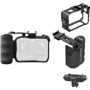 Xplorer Grip Kit Bundle(Camera Grip&Cage&Quicke Release Mount) for Insta360 Ace Pro 2/Ace Pro/Ace Extended Holder Mount with Adjustable Shutter Button (Model Bundling 2)