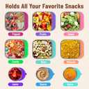 12 Pack Stainless Steel Snack Containers for Kids, 6oz & 1.6oz Leakproof Snack Salad Dressing Containers with Easy-Open Silicone Lids, Reusable Lunch Box Containers for Office & Travel