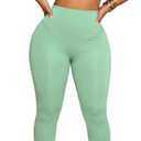 Women's 2 Piece Sexy Outfits Backless Halter Crop Top and Bodycon Pants Set (Green, XL)