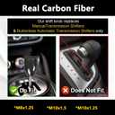 muge racing Universal Carbon Fiber Shift Knob Automatic/Manual Gear Shift Knob for Most Vehicles with 3 Adapters