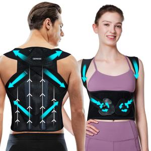 Posture Corrector for Women&Back Brace for Men-Knob Adjustable Back Support Straightener-Upper and Low Back Pain Relief-Scoliosis, Shoulder Posture Corrector-Neck Hump, Hunchback XXXL(44"-47")