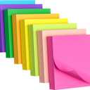 Sticky Notes 3x3 Inch, 8 Pads, 800 Sheets, 8 Bright Colors Sticky Note Pad, Bulk Self-Stick Pads, Home Office School Supplies, Clean Removal, Recyclable, Easy to Post for Notebook, 100 Sheets/Pad