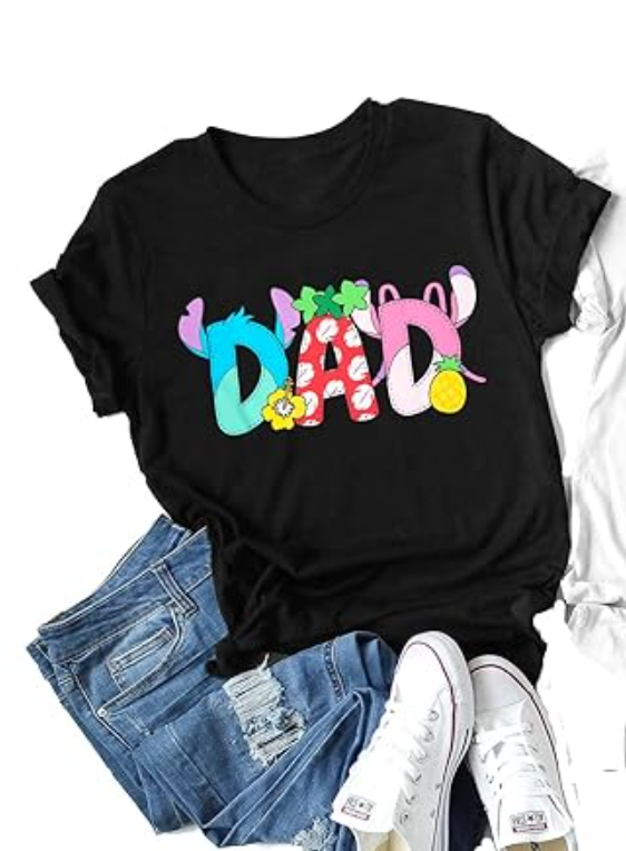 Dad Shirt Mom Shirt Comic Film Tee Women Family 2025 Matching Shirts Adventure Trip Clothes Summer Travel Tops, 2XL