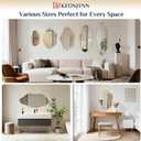 Keonjinn 60x20 Inch Gold Irregular Mirrors for Wall, Full Length Mirror