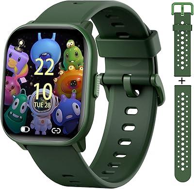 Kids Watch for Girls Boys with IP68 Waterproof, Girls Watch with 19 Sports Modes, Sleep Tracking, Pedometer, Stopwatch, Kids Activity Tracker, Birthday Gifts for Girls Age 6-15 Years Old, Green 