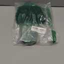 BCTEX COLL Women's Fuzzy Open Toe Slippers Memory Foam Feather Slides Fluffy Furry Indoor House Sandals (10, Green)