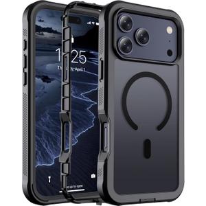 jaroco Magnetic for iPhone 17 Pro Max Case, [Compatible with MagSafe][Military Grade Drop Protection][Heavy Duty Protection][Non-Slip][Shockproof] 2-Layer Durable Bumper Phone Case 6.9''-Black