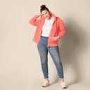 Amazon Essentials womens Fleece Full-Zip Hoodie (Coral, L)