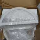 Floating Wall Shelves Set of 2, 11.8 Inch Round Metal Shelves for Wall Decor, One-Tier Small Display Shelf for Bedroom, Living Room, Bathroom, Kitchen Storage & Decoration, White (Medium)