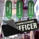 2 x Employee Commissioned Officer Embroidery Patch Set 4x10 inch and 2x5 inch Hook Backing for Uniforms, Tactical Gear, Jackets, Backpacks