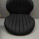 COLAMY Bar Stools Set of 2, Adjustable Modern Swivel Bar Chairs, Faux Leather Upholstered Barstools Counter Height with High Backrest for Bar, Kitchen Island, Dining Room, Black