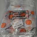 Aliceset 20 Pcs Basketball Clear Gift Bag with Handles Plastic Basketball Treat Plastic Sport Theme Favor Snack Bag for Team Game Rookie Year Birthday Decorations, 8 x 8 x 3.15 Inch