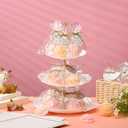 Demissle 20 Sets Baby Shower Favors Handmade Rose Flower Scented Soap Party Favors Gifts for Guests with Thank You Tags for Baby Bridal Shower Wedding Gender Reveal Party (Light Pink)