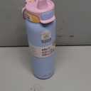 Ello Pop & Fill 22oz Stainless Steel Water Bottle with Quick Fill Technology, Double Walled and Vacuum Insulated Metal, Leak Proof Locking Lid, Sip and Chug, Reusable, BPA Free, Coastal Sunrise