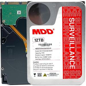MDD (MDD12TSATA25672DVR) 12TB 7200RPM 256MB Cache SATA 6.0Gb/s 3.5-inch Internal Surveillance Hard Drive 