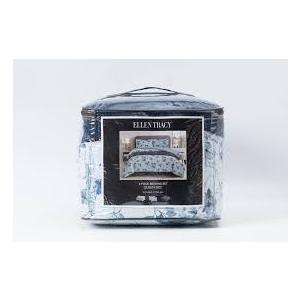 Ellen Tracy 4 Piece Comforter Set - Blue Floral King