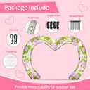 9Ft Tall Valentine Inflatables Outdoor Decorations, Valentines Blow Up Love Heart Archway Yard Decor with Build-in 9 Led Light for Indoor Outdoor Beach Lawn Garden Wedding Anniversary Party (Pink)