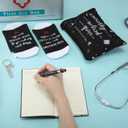 5 Pack Nurse Appreciation Gifts Set for Women May You Be Proud of The Work You Do Nurse Appreciation Makeup Bag Socks Pen Keychain Notebook Gifts for Nursing Assistant Graduation Party Favors