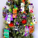 Winlyn 24 Sets Halloween Crafts Kits Fall Crafts DIY Craft Stick Halloween Ornaments Decorations Art Set Jack-O-Lantern Ghost Foam Stickers Arts and Crafts for Kids Classroom Activities Party Favors