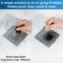 INVIHUG,25 Pack, Disposable Shower Drain Hair Catcher Mesh Stickers,Disposable Hair Drain Catcher. (4.1inch Square)