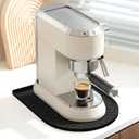 Silicone Coffee Mat,15.8"x 11.8"in Bar Mat for Countertop,Heat-Resistant,Non-Slip,Leak-Proof,Fit for Coffee Maker/Espresso Machine-Black