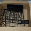 YKLSLH 4 Baskets Over The Sink Dish Drying Rack, Extendable Large Capacity Sink Rack, Metal Drying Rack Saving Space,for Most Sinks (24.8 "-35.4") (Black)