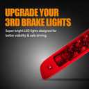 Third 3rd Brake Light LED for 2001 2002 2003 Toyota Highlander, High Mount Rear Brake Lights Assembly for 01 02 03 Highlander, Waterproof Center Cab Lamp Stop Light