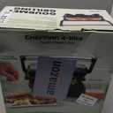 Chefman Panini Press Grill and Gourmet Sandwich Maker Non-Stick Coated Plates, Opens 180 Degrees to Fit Any Type or Size of Food, Stainless Steel Surface and Removable Drip Tray, 4 Slice, Black