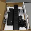 Single Monitor Stand Freestanding 27-43 Inch Monitor Arm Curved Screen Monitor Mount Tempered Glass Base Adjustable Motion Tilt -15 to 10 Swivel 45 Rotation 360 Weight Capacity 77lbs HT05B-003