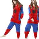 Onesie Pajamas Unisex Adult for Women Men Animal Costume Cute Onesies Flannel Cartoon Cosplay Halloween Sleepwear, Size: Small