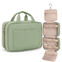 BAGSMART Toiletry Bag Travel Bag with Hanging Hook, Water-resistant Makeup Cosmetic Bag Travel Organizer for Accessories, Shampoo, Full-size Container, Toiletries (Green, Medium)