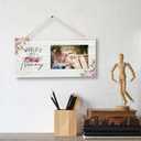 SRADMO Nanny Gifts - World's Best Nanny 12x6 inch Wooden Tabletop Photo Frame