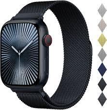 Stainless Steel Milanese Loop Compatible with Apple Watch Band 46mm 42mm 44mm 45mm 49mm 38mm 40mm 41mm men and women