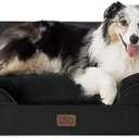 Bedsure XL Orthopedic Dog Bed for Extra Large Dogs - Washable XLarge Dog Cat Bed Waterproof, Comfort Dogs Couch Sofa with Washable Removable Cover, Pet Bed with Nonskid Bottom, Black, 42"