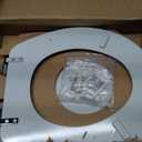 MAYFAIR 844CP 000 Edgewater Toilet Seat with Chrome Hinges will Never Come Loose, ROUND, Durable Enameled Wood, White