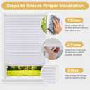 4-PCS Temporary Light Filtering Pleated Paper Blinds 35" W x 59" H White