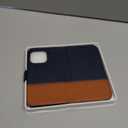 TUCCH Compatible with iPhone 14 Pro Wallet Case, Protective [TPU Shockproof Inner Shell], PU Leather [RFID Blocking] [4 Card Holder] Magnetic Stand Cover for iPhone 14 Pro 6.1", Brown & Dark Blue