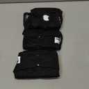 Pet Parents Washable Dog Diapers (3pack) + Extendrs of Durable Doggie Diapers, Premium Dog Diapers Female & Male (Small, Black) (Small (9-15"))