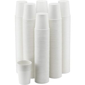 NYHI 300 Pack 6 oz White Paper Disposable Coffee Cups Hot Cold Beverage Drinking Cup for Water Juice Espresso Tea Ideal for Water Coolers Party