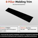 B Pillar Molding Trim 926-449 Compatible with Ford Explorer 2011-2016, Front Right Passenger Side Door Applique, Replace Part# BB5Z7820554AB, Gloss Black