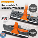 ARTIPOLY Professional Window Squeegee Cleaner, 2 in 1 Shower Squeegee with Ex