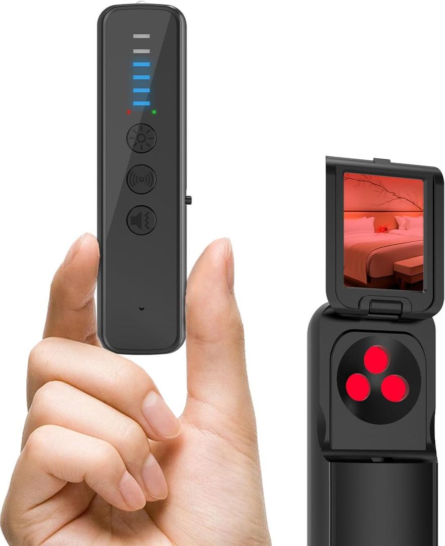 Upgraded Hidden Camera Detector, AI-Powered Anti-Spy Device, Bug & GPS Tracker & RF Detector, Portable Spy Camera Finder for Hotels, Travel, Home & Office