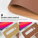 Leather Desk pad Protector, Large Desk mat with Natural Cork & PU Leather,Mouse pad,Non-Slip Office Desk Mat,Waterproof Desk Writing Pad for Office and Home (47in*23.7in, Brown), 47in*23in