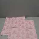 DFXSZ Christmas Tree Pillow Covers 18x18 inch Set of 2 Christmas Decoration Pink Soft Plush Faux Fur Jacquard Throw Pillows for Bedroom Sofa Holiday Festivals Winter Home Decor PTK006D18