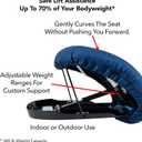 Carex Upeasy Seat Assist Plus - Portable Self-Powered Lifting Seat Cushion for Chairs, 70% Weight Support up to 340 lbs. - Lift Assist for Seniors and Mobility Support